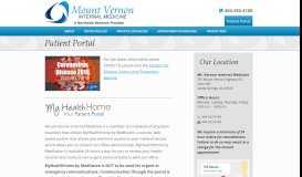 
							         Patient Portal - Mount Vernon Internal Medicine								  
							    