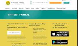 
							         Patient Portal - Mountain Family Health Centers								  
							    