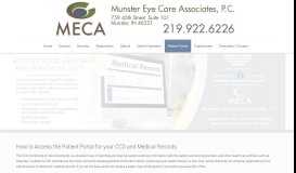 
							         Patient Portal - Munster Eye Care Associates								  
							    