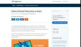
							         Patient Portal: Must Have or Nah? - Capterra Blog								  
							    