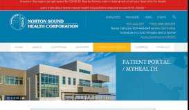 
							         Patient Portal / MyHealth - Norton Sound Health Corporation								  
							    