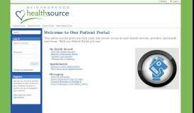 
							         Patient Portal - Neighborhood HealthSource								  
							    