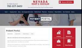 
							         Patient Portal | Nevada Heart & Vascular Center								  
							    
