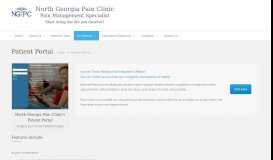 
							         Patient Portal - North Georgia Pain Clinic								  
							    