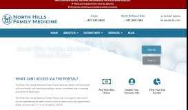 
							         Patient Portal | North Hills Family Medicine								  
							    