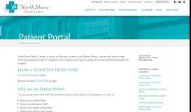 
							         Patient Portal | NorthShore Health Centers								  
							    