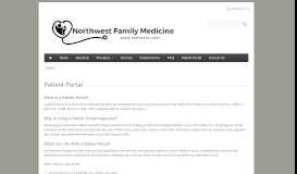 
							         Patient Portal | Northwest Family Medicine								  
							    