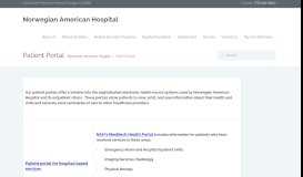 
							         Patient Portal – Norwegian American Hospital								  
							    