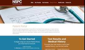 
							         Patient Portal | NSPC Medical History and Test Results								  
							    