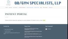 
							         Patient Portal - Ob/Gyn Specialists								  
							    
