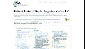 
							         Patient Portal of Nephrology Associates P.C.								  
							    