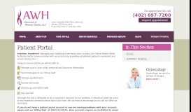 
							         Patient Portal - Omaha, NE - Associates in Women's Health								  
							    
