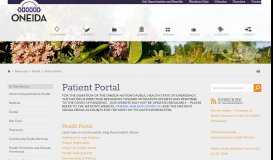 
							         Patient Portal - Oneida Nation								  
							    
