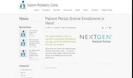 
							         Patient Portal Online Enrollment is Here! – Salem Pediatric Clinic								  
							    
