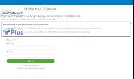 
							         Patient Portal - Online HealthRecord - Medfusion								  
							    