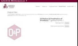 
							         Patient Portal | O&P of Pinehurst								  
							    