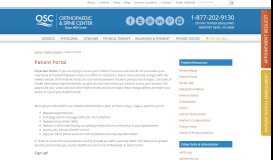 
							         Patient Portal - Orthopaedic and Spine Center of ... - OSC-Ortho.com								  
							    