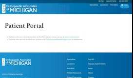 
							         Patient Portal - Orthopaedic Associates of Michigan								  
							    