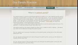 
							         Patient Portal - Our Family Practice								  
							    