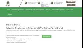
							         Patient Portal - OWM Buffalo								  
							    