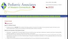 
							         Patient Portal - Pediatric Associates of Western Connecticut, LLC								  
							    