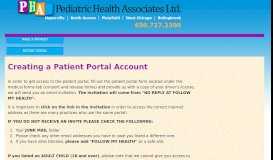 
							         Patient Portal | Pediatric Health Associates |								  
							    