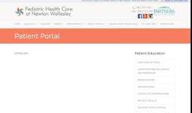 
							         Patient Portal - Pediatric Health Care at Newton Wellesley - Pediatrics ...								  
							    