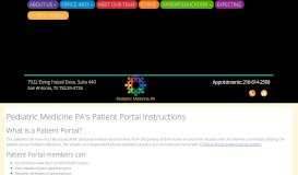 
							         Patient Portal - Pediatric Medicine, PA								  
							    