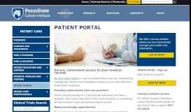 
							         Patient Portal - Penn State Cancer Institute								  
							    