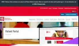 
							         Patient Portal | Phoenix Children's Hospital								  
							    