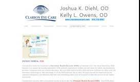
							         PATIENT PORTAL: PHR - Dr. Diehl and Dr. Owens - Clarion Eye Care ...								  
							    