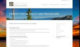 
							         Patient Portal Policy and Procedures - Silver Sage Center								  
							    