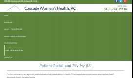 
							         Patient Portal | Portland, OR | Cascade Women's Health, PC								  
							    