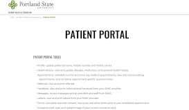 
							         Patient Portal - Portland State University								  
							    