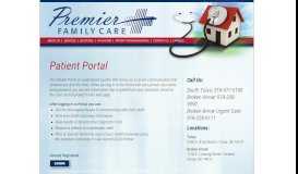 
							         Patient Portal - Premier Family CarePremier Family Care								  
							    