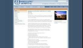 
							         Patient Portal Provides Online Access to Health ... - Wheeling Hospital								  
							    