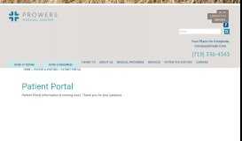 
							         Patient Portal - Prowers Medical Center								  
							    