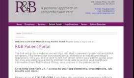 
							         Patient Portal - RB Medical Group								  
							    
