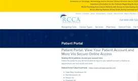 
							         Patient Portal | Regional Cancer Care Associates								  
							    