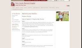 
							         Patient Portal Register | Patients and Visitors | Perry County Memorial ...								  
							    