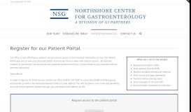 
							         Patient Portal Registration – North Shore Center for Gastroenterology								  
							    