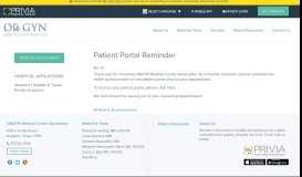 
							         Patient Portal Reminder | OBGYN Medical Center Associates								  
							    