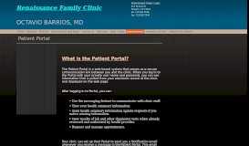 
							         Patient Portal - RENAISSANCE FAMILY CLINIC								  
							    