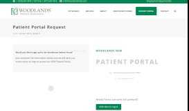 
							         Patient Portal Request – Woodlands Medical Specialists								  
							    