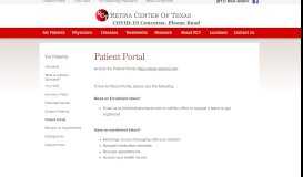 
							         Patient Portal - Retina Center of Texas								  
							    
