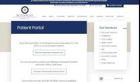 
							         Patient Portal - Rothman Orthopaedic Specialty Hospital								  
							    