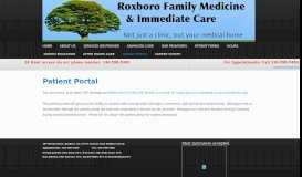 
							         Patient Portal | Roxboro Family Medicine & Immediate Care								  
							    