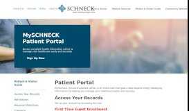 
							         Patient Portal - Schneck Medical Center								  
							    