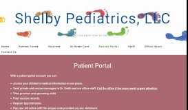 
							         Patient Portal – Shelby Pediatrics, LLC								  
							    