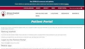 
							         Patient Portal - Shriners Hospitals for Children								  
							    